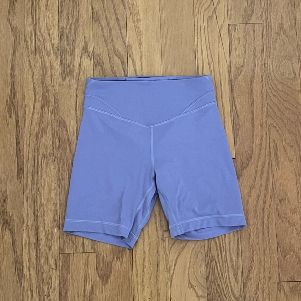 Lululemon Athletica Purple Bike Shorts High-Waisted Stretch